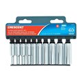 Weller Crescent Assorted Sizes X 1/4 in. drive Metric 6 Point Deep Well Socket Set 10 pc CSAS11N